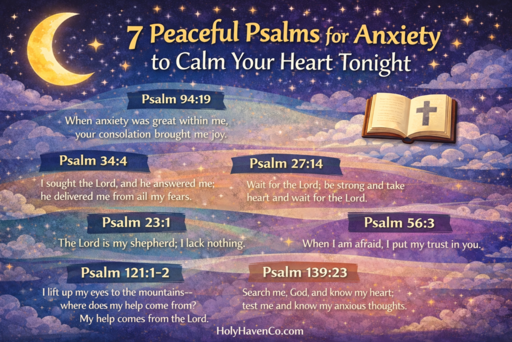 7 Peaceful Psalms for Anxiety to Calm Your Heart Tonight