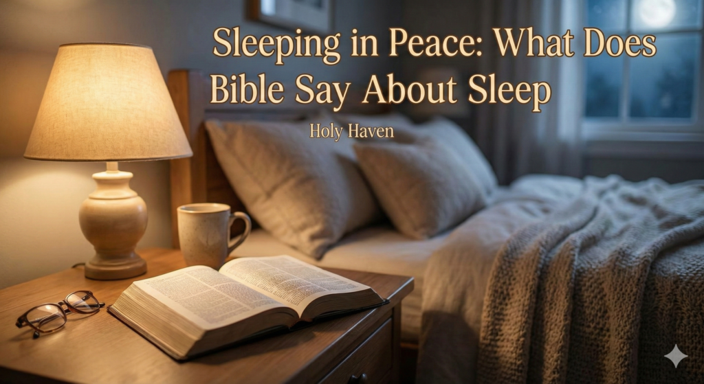 sleeping in peace. what does the bible say about it