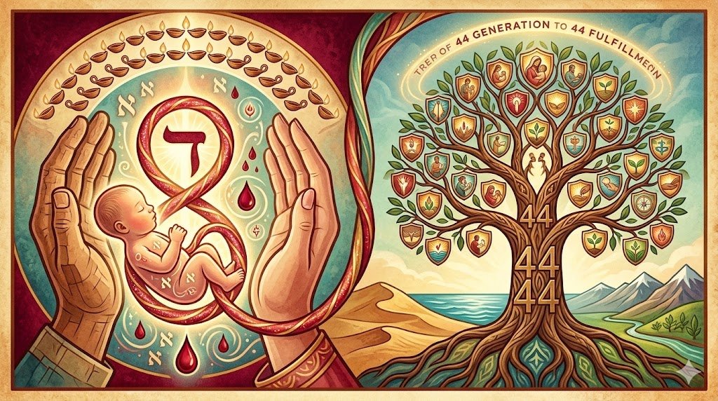 meaningof the number 44 in hebrew