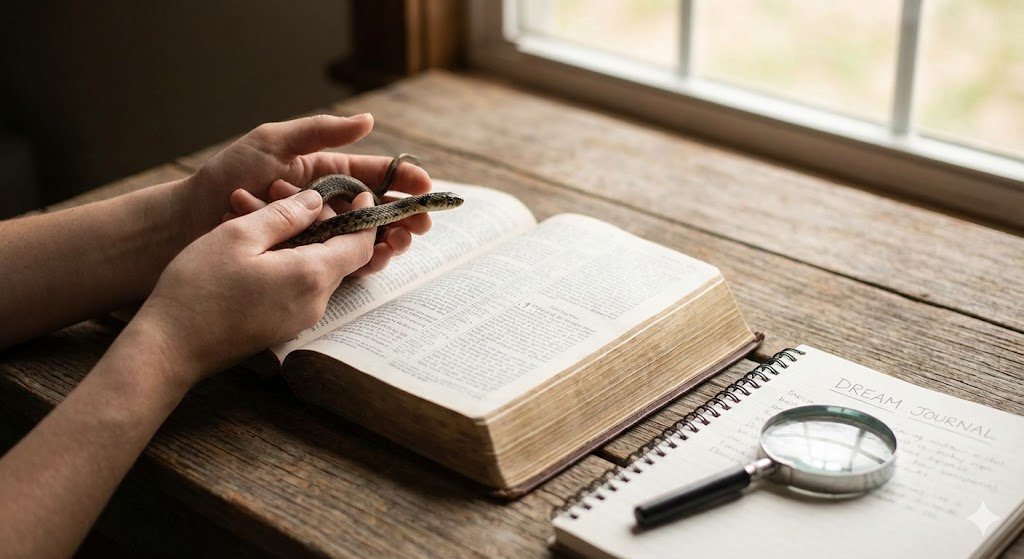 holding a snake in your hand meaning