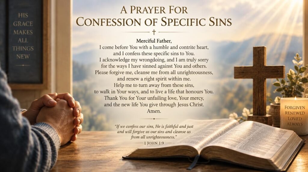 A Prayer for Confession of Specific Sins