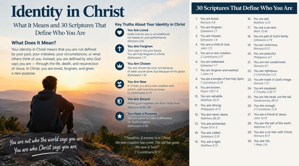 Identity in Christ: What It Means and 30 Scriptures That Define Who You Are